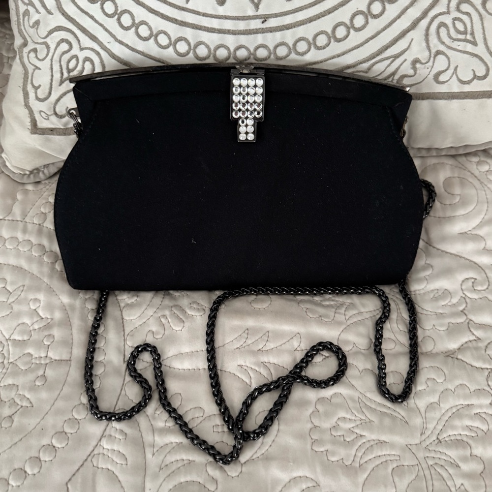 Vintage Rodo evening bag rhinestones strap